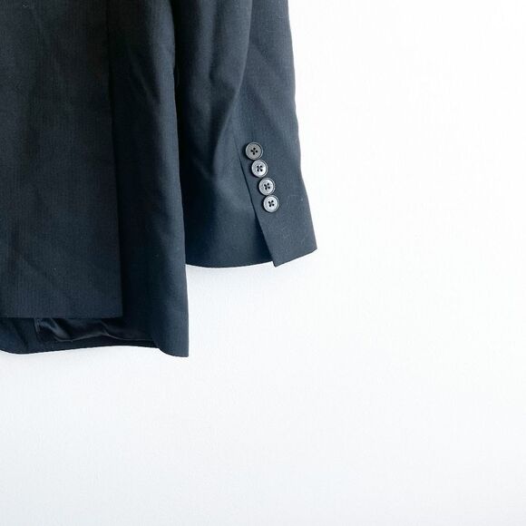 Calvin Klein Mens Suit Blazer Wool Jacket Work to Wear Black Size 44L - Picture 8 of 10